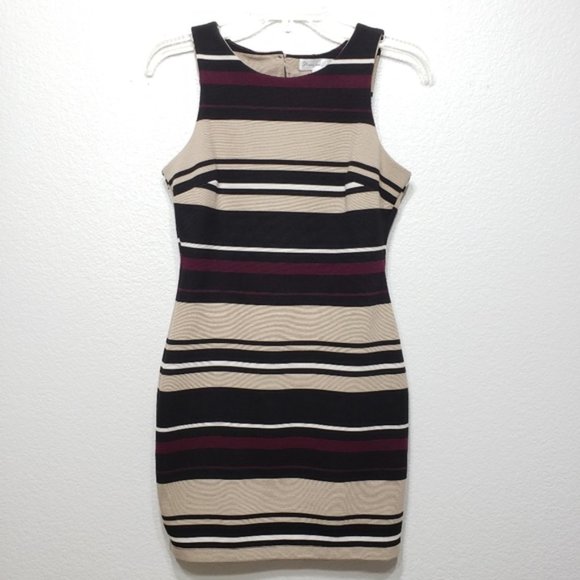 Honey and Rosie Dresses & Skirts - FINAL OFFER! Honey & Rosie Beige Black Purple Striped Dress